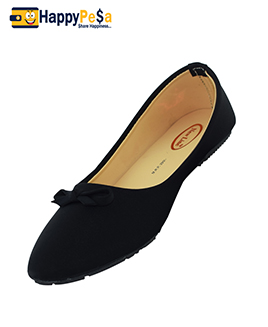  Womens Black Casual Lace-up Belly Shoes